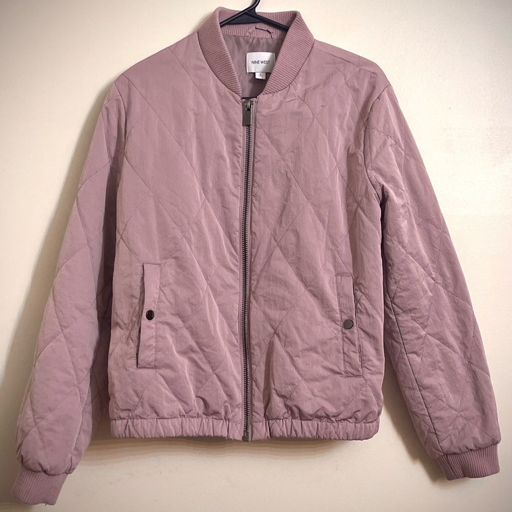 Nine West Pink Bomber Jacket Size L